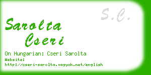 sarolta cseri business card